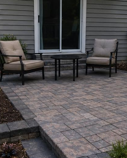 Paver patio installation